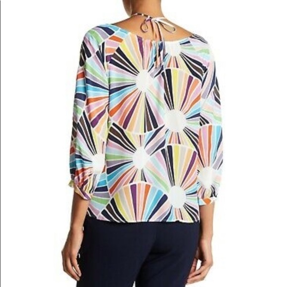 TRINA Turk Top Printed Silk Halter Tie Small Amorita - Picture 2 of 10